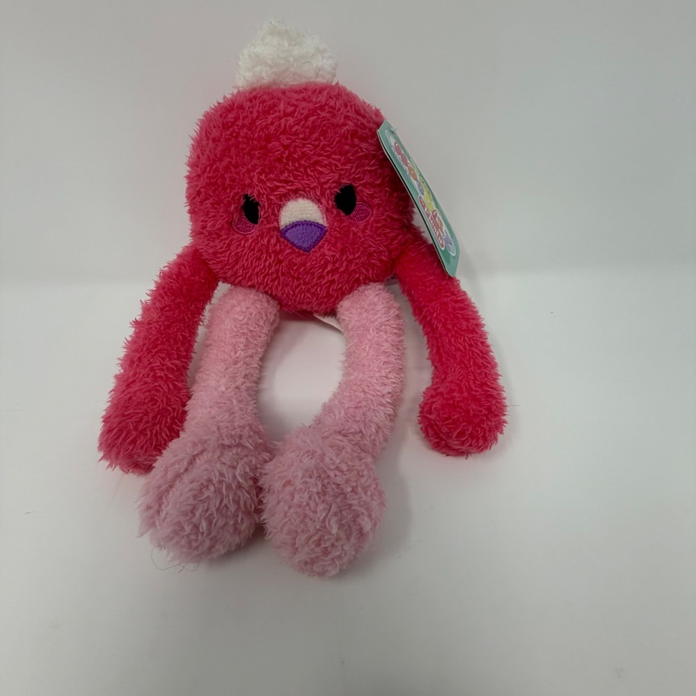 Fiesta Felix Flamingo Noodlez 8.5in Bean Bag Plush Pink Shaggy Bird Stuffed Toy